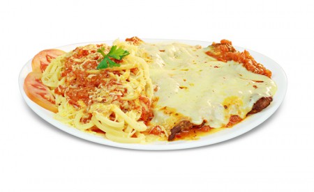 Frango Parmegiana  c/ Talharim ou Nhoque
